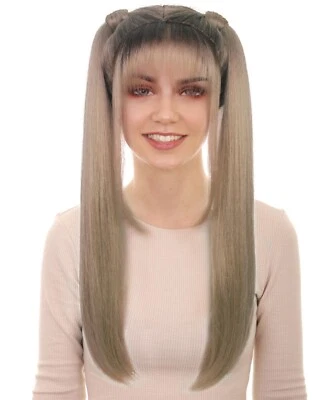 HPO Women Chic 90s Pop Star Wig Multi Bun Style with Flirty Flair & Retro Appeal - Image 1 of 4