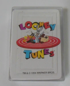 Mini carte da gioco vintage Warner Brothers 1994 Looney Tunes in custodia di plastica - Foto 1 di 2