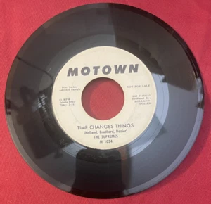 Supremes Motown Promo White Label MO-1034 Let Me Go / Time Changes Things - Picture 1 of 11