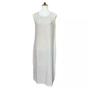 Briggs Damen Leinenmischung hellbraunes Kleid Größe Small - Bild 1 von 7