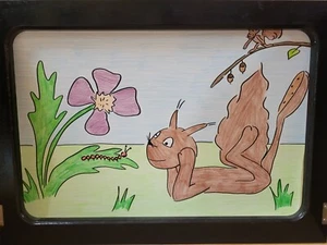 Das faule Eichhörnchen, Bildkarten für Kamishibai - Bild 1 von 2
