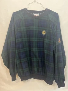 SLAZENGER Herren XL Golf Pullover blau/grün Tartan kariert V-Neck Sweater MHCC - Bild 1 von 11