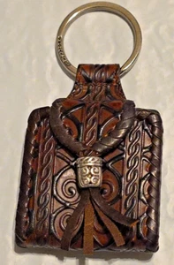 Brighton Vintage Keychain Key Fob / Tiny Purse with Mini Photo 2" - Picture 1 of 7