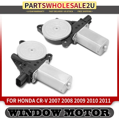 2x Motor elevador de ventana eléctrica delantero izquierdo y derecho para Honda CR-V 2007 2008 2009-2011 Foto 1 de 4
