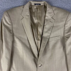 Joseph Feiss Blazer Mens 44L Long Beige Sport Coat Lightweight Preppy Casual - Picture 1 of 12