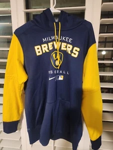 Brewers Hooded Sweatshirt - L.   player worn - Picture 1 of 2