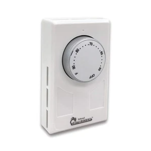 Infrared Heater Wall Thermostat 4 Wires, Single/Double Pole 120-277V, White - Picture 1 of 1