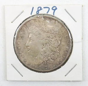 Dólar de plata Morgan 1879 - ligeramente circulado, diseño audaz, pátina atractiva - Imagen 1 de 4