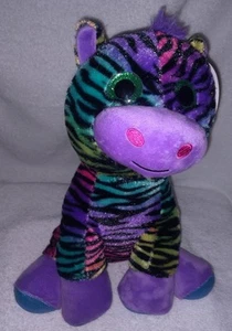 Süß & kuschelig bunte Plüschtiere Zebra 10 Zoll Neu mit Etikett - Bild 1 von 2
