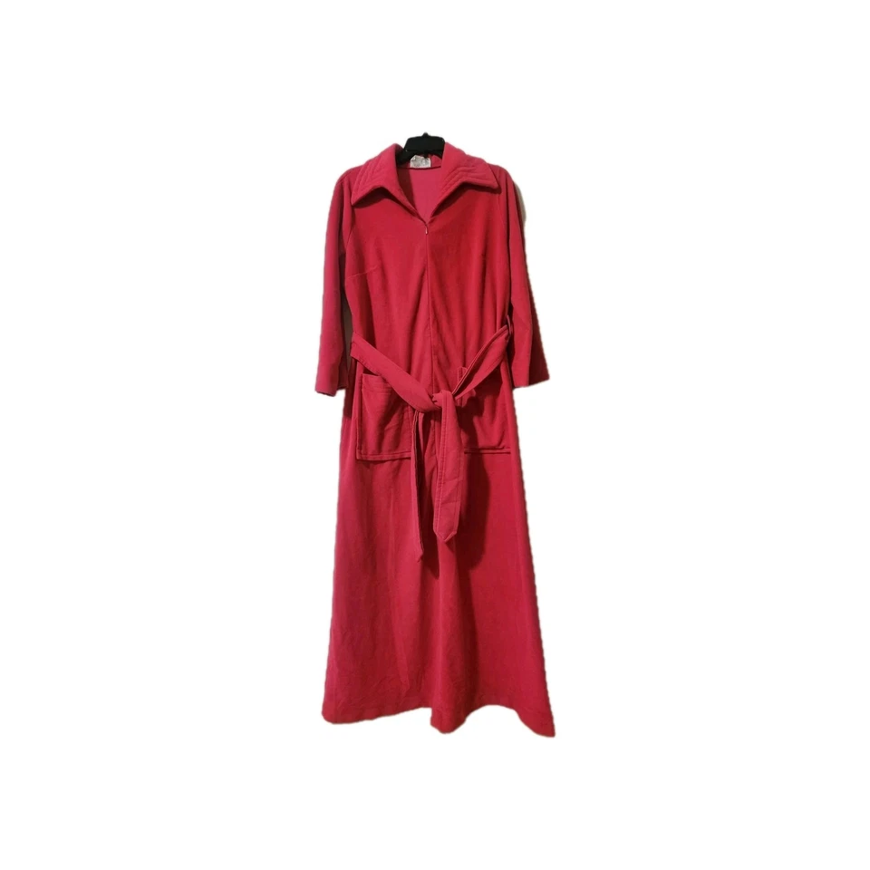 复古 20 世纪 70 年代 Van Raalte At Home Wear 浴袍 Duster Hostess 粉色 12 Housecoat — 第 1/4 张图片