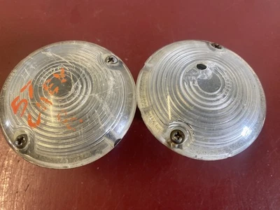 1957 CHEVROLET FRONT PARKING LIGHT  ASSEMBLY PAIR ORIGINAL F1-57 - Image 1 of 4