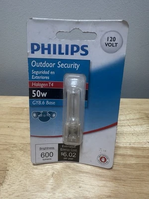 Philips 50W 120V GY8.6 Base T4 Outdoor Security Replacement Bulb 600 Lumens - Image 1 of 4