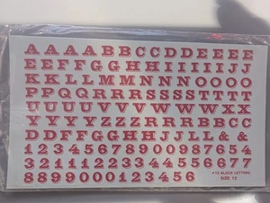 Juego de calcomanías alfabetos Walthers 812416 letras en bloque con contorno (#12) R16 - Imagen 1 de 1
