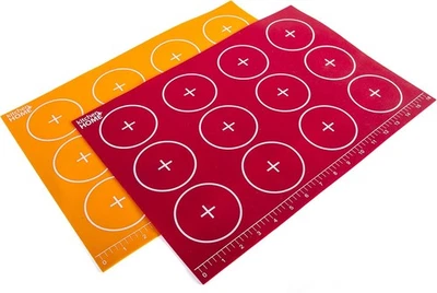 Alfombrillas de silicona para hornear cocina + hogar - Juego 11,625 x 16,5 pulgadas, rojo, naranja  Foto 1 de 4