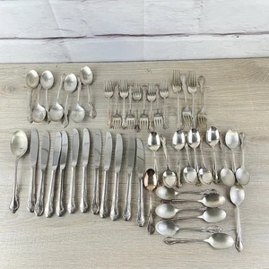 Vintage Rogers & Bro verstärkter Teller IS Besteck Silberbesteck 50 Teile - Bild 1 von 17