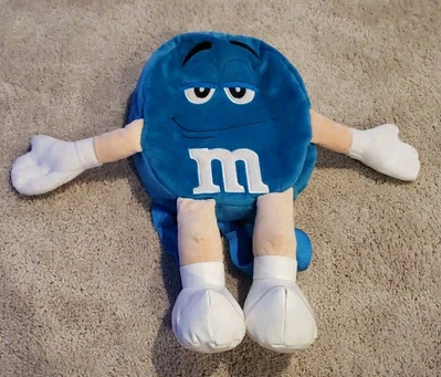 M&M's Mundo Azul Felpa M&M Mochila Bolso Cartera Pequeño Correas Ajustables Cremallera Foto 1 de 4