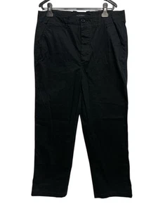 All Saints Thirty Two Mens Loose Fit Stretch Pants Black - Picture 1 of 8