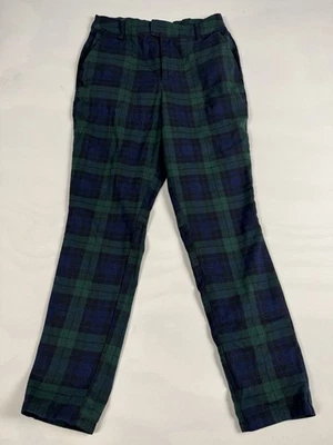 Pantalones a cuadros Hot Topic azul verde para mujer grandes sin cadena Foto 1 de 4