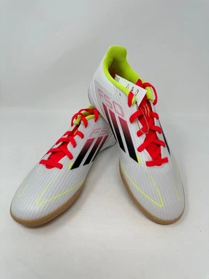 adidas Kid's F50 League Indoor Soccer Shoe IE3750- US:4, Cloud White, K3(C2T) - Image 1 of 4