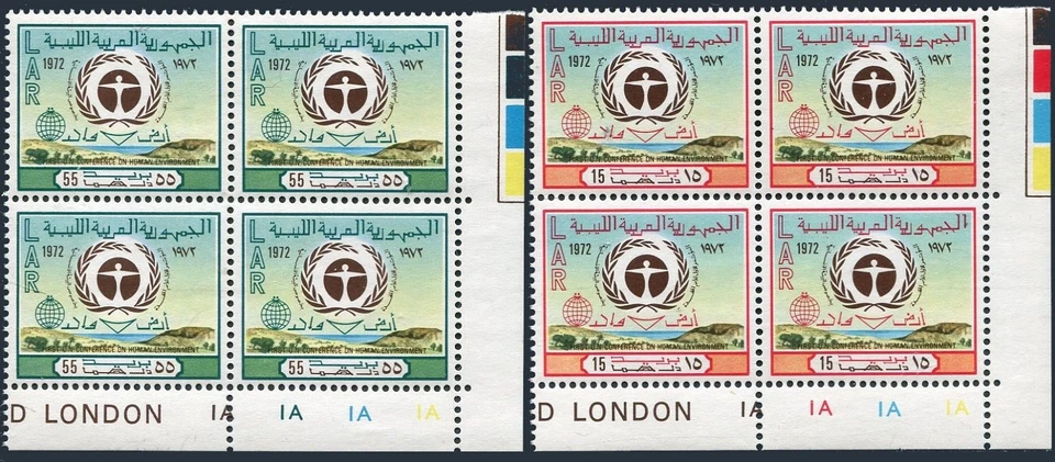 Libya 481-482 blocks/4, MNH. Mi 397-398. Conference of Human Environment, 1972. - Image 1 of 1