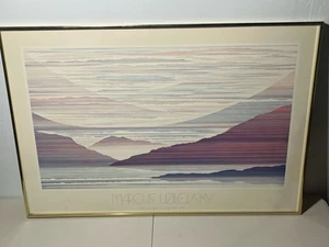 Marcus Uzilevsky Museum Edition "Gateway" Linearism Print Framed.  Read - Picture 1 of 9