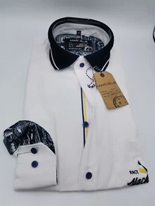 Marvelis Langarm Hemd Gr.M 39/40 Polokragen Art. 61027400 Weiß Regular Fit - Bild 1 von 5