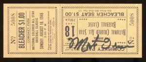 Monte Irvin Giants Autographed Signed 1946 All Star Ticket JSA Authentic - Picture 1 of 2