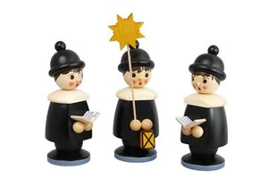 Miniaturfiguren 3 Kurrendefiguren schwarz Höhe 19cm NEU Weihnachten Figuren - Picture 1 of 1