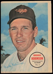1968 O-Pee-Chee Posters OPC Pin-Ups Brooks Robinson Baltimore Orioles #1