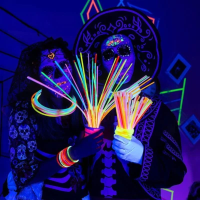 Glow Sticks Bulk 100-600 Pack 8” Ultra Bright Glow Sticks Party Pack Multicolor - Image 1 of 4