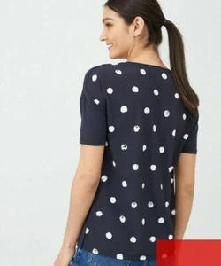 BNWTV by Very Woven Panel Print Tee Black/Spot Size 12 - Picture 1 of 4