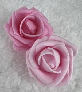 Pink Artificial Foam Rose Heads Bright Creations 2in 200 Count Light And Dark - Picture 1 of 10