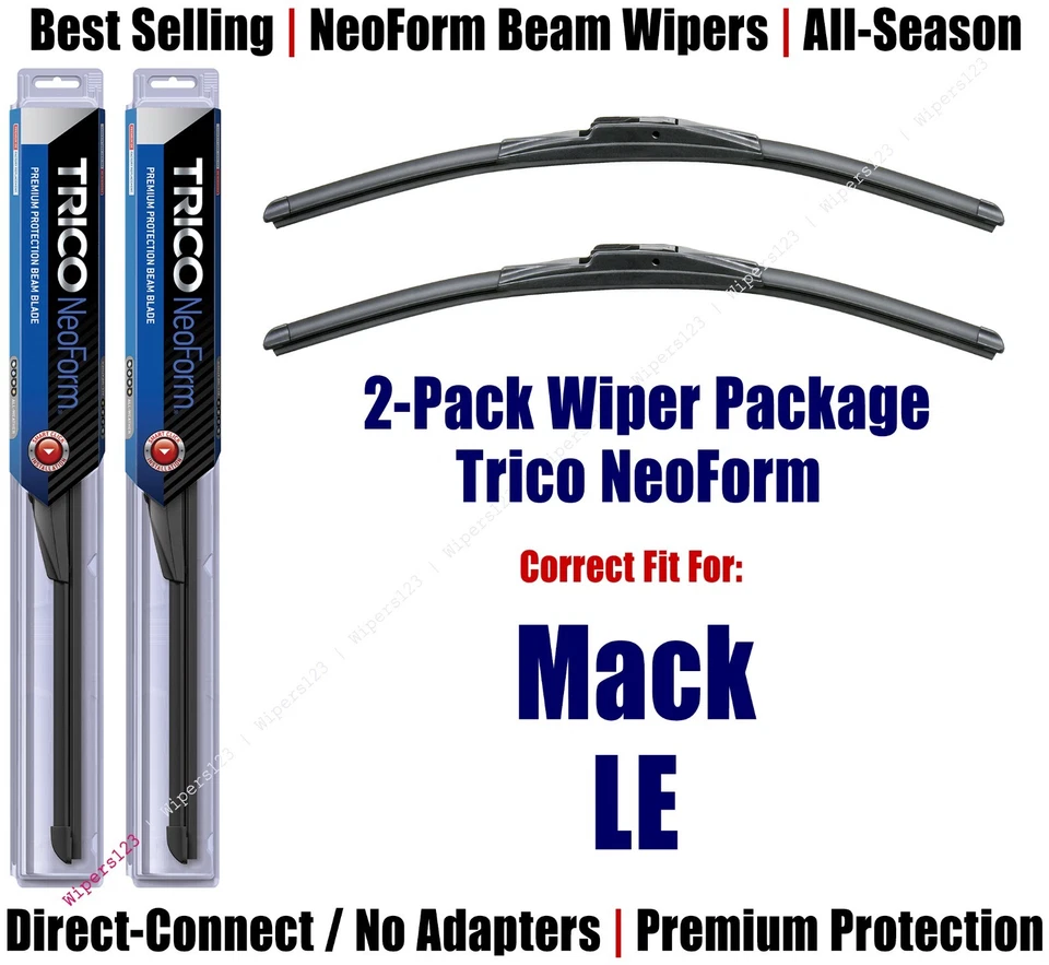 2pk Super-Premium NeoForm Wipers fit 1995-2005 Mack LE 16240x2 - Изображение 1 из 1
