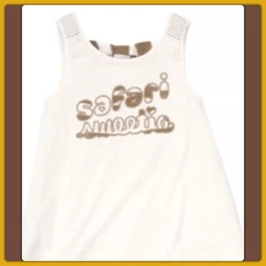 NWT Girls 7 Gymboree “ZEBRA SAFARI” Cotton Ivory SWING TANK TOP Keyhole Back - Picture 1 of 2