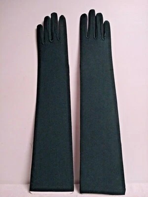 De colección Guantes Boda Dama de honor Vestido Accesorios Disfraces Gatsby 100% Nylon Verde Foto 1 de 4