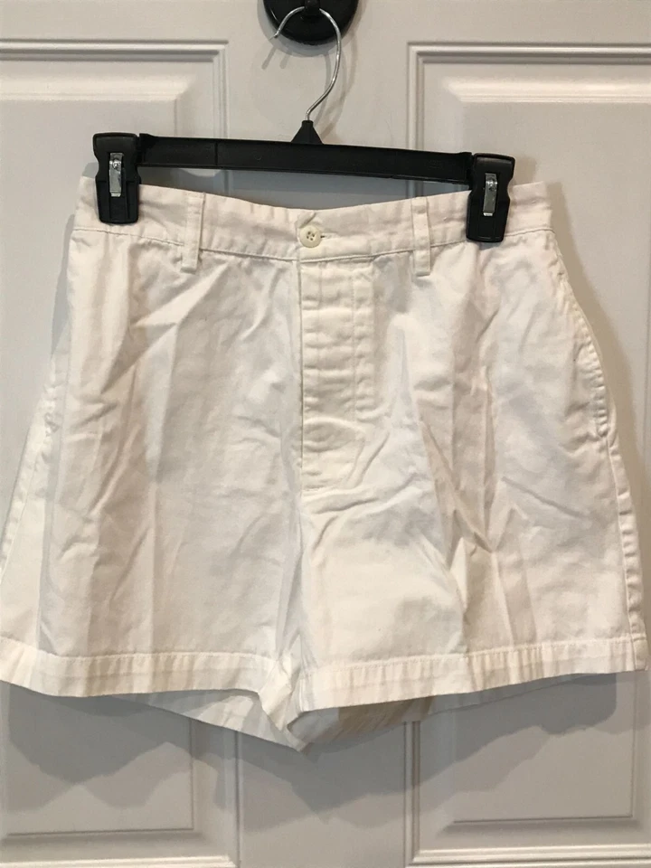 Pantalones cortos vintage Y2K Carolina Blues para mujer mamá talla 8 blanco algodón tiro medio Foto 1 de 4