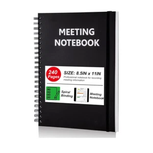 Cuaderno de reuniones para trabajar con artículos de acción 240 páginas organizador planificador de reuniones - Imagen 1 de 7