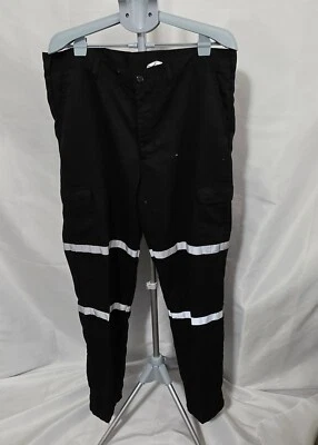 Pantalones de trabajo reflectantes CFJ para hombre talla 40 negros pintura manchas seguridad utilitaria Foto 1 de 4
