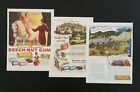 3 Large 1930's Magazine Pages Featuring Beech-Nut Gum (Circus) Advertisements