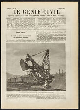 1884 - Excavators Barstools Of Craft Of Canal of Panama - Engineering Civil