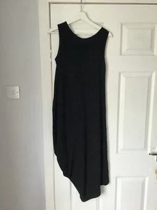 BITTE KAI RAND Copenhagen ladies black assymetric shift midi dress - Small - Picture 1 of 5