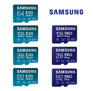 Micro SD Samsung 64 128 256 512 GB 1TB Evo Select Pro Plus A2 Originali - Zdjęcie 1 z 9