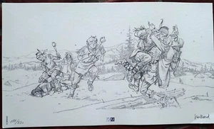 JUILLARD - PLUME AUX VENTS : COMBAT DANS LA NEIGE- ex-libris Daniel Maghen - Picture 1 of 1