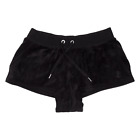 JUICY COUTURE Rhinestone Womens Casual Shorts Black Slim XS W21