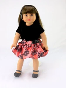 Skirt Top Headband 3 PC Set Doll Clothes Fits 18" Girl Dolls - Picture 1 of 3
