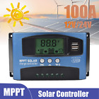30/60/100a Solar Panel Charge Controller 12v 24v Regulator Auto Dual Usb Mppt Au