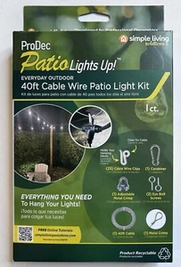 Cable Wire Kit Patio Light Clips 40 Ft Simple Living Solutions ProDec NEW - Picture 1 of 14
