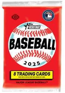 2025 Topps Heritage Baseball Hobby Pack (8 Karten) - Bild 1 von 6
