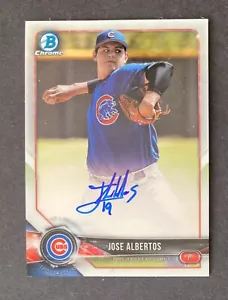 2018 BOWMAN CHROME JOSE ALBERTOS ROOKIE RC AUTOGRAPHED CARD #BCPA-JAL - W121023F - Picture 1 of 2