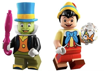 Disney 100 Minifigures Series 3 Pinocchio and Jiminy Cricket LEGO 71038 SEALED - Image 1 of 2
